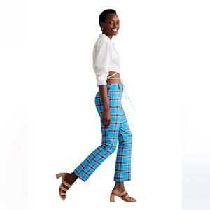 ANTHROPOLOGIE The Essential Collection Blue/Red Cropped Plaid Pants